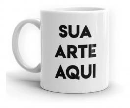 Caneca Personalizada Porcelana 21x9 Branca Sublimação  somente criação de arte 100% elaborada é cobrado R$10,00, artes mais simples para serem criadas não terá cobrança.